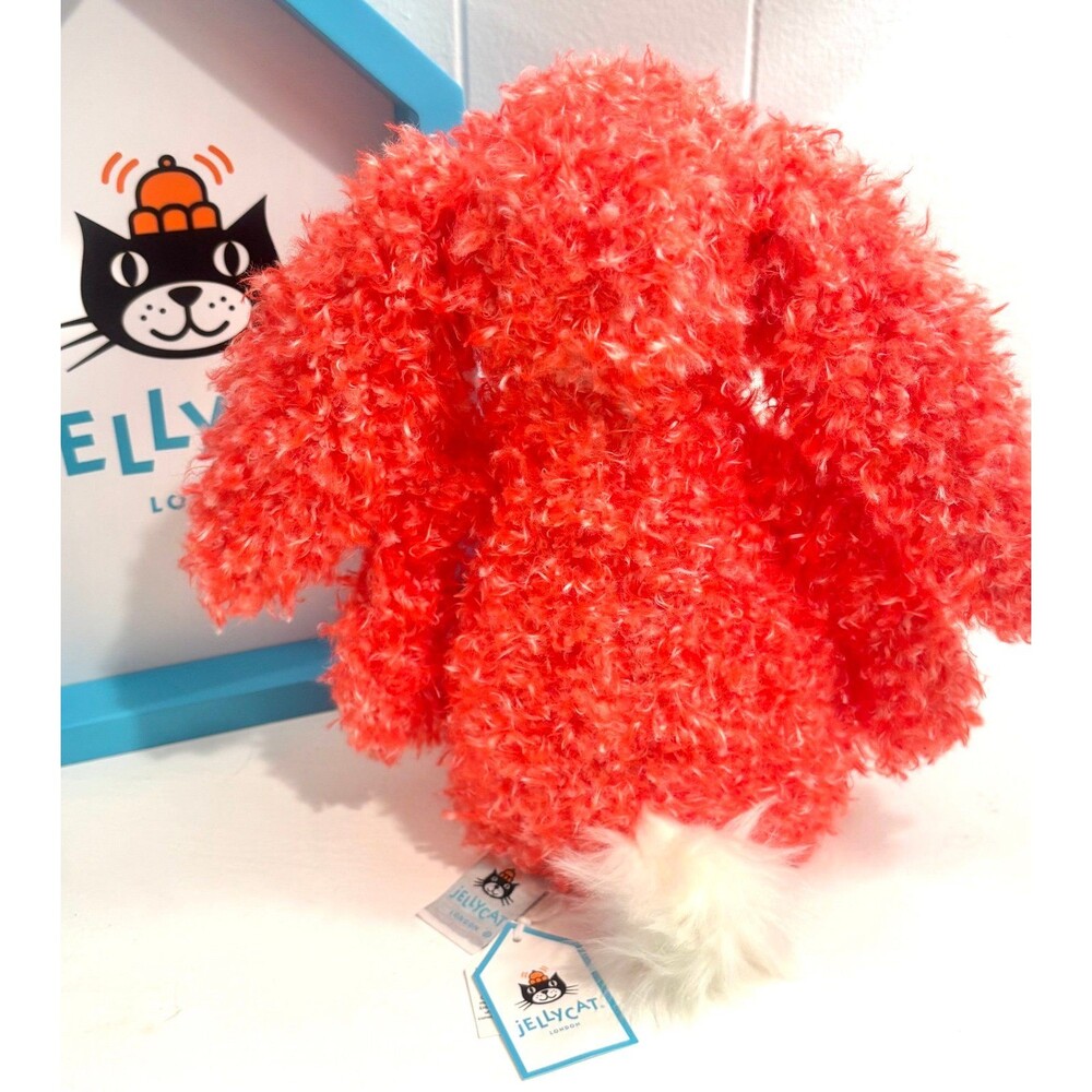 Jellycat Holly Red Curley Bashful Bunny Christmas '24 RARE ❗️Retired BNWT Medium - Picture 4 of 6